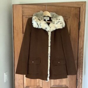 Talbots Short Coat; Size 10; Rich Brown